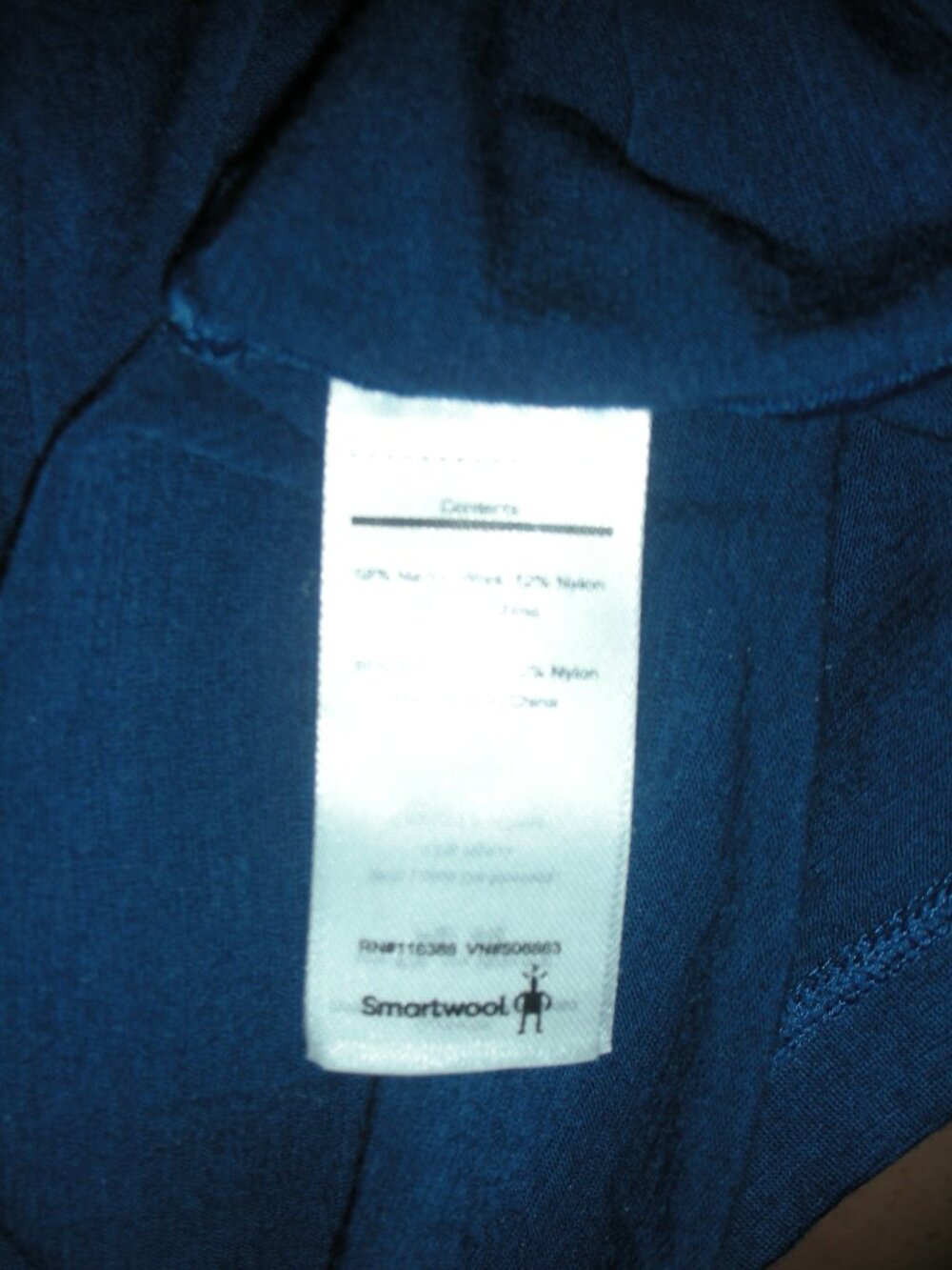 Smartwool Merino 150 Long Sleeve Base Layer Shirt Blue M Hiking Ski Wool Outdoor - Picture 6 of 6